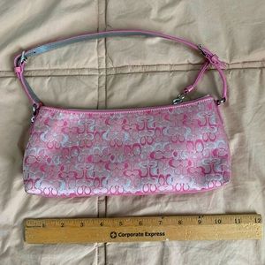 Coach Authentic Pink & Silver Signature bag